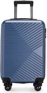 スーツケース キャリーケース 機内持ち込み 35L キャリーバッグ ファスナー式 超軽量 小型 耐衝撃 静音 ダブルキャスター 360度回転 旅行 ビジネス Sサイズ(1-3泊) 出張 ブルー