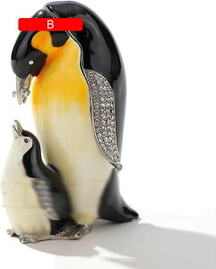 かわいいのペンギンの置物 ジュエリーボックス 合金製 トリンケットボックス 小物入れ 動物彫像 工芸品 装飾品 オーナメント ネックレス リング インテリア 女の子 恋人 誕生日プレゼント
