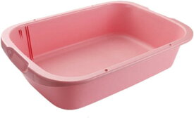 猫用トイレ 本体 30*36*10cm オープントップの猫用トイレ トレイ 猫用トイレボックス エンクロージャーは掃除が簡単 ハイサイド 耐久性 ウサギ用の猫用トイレ猫用品 ピンク