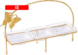 ケーキスタンド デザートスタンド ケーキ陳列台 2段 3段 北欧風 ガラス 蝶 とんぼ飾りケーキデコレーションツール 陳列台 フルーツ お菓子 果物 誕生日 結婚式 パーティー ホーム 飾り付け