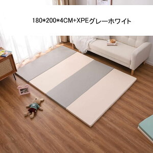 プレイマット ベビー 子どもプレイマット 折り畳み式 ベビープレーマット 衝撃緩和 滑り止め 防水 ベビーマット 子供のゲームパッド 持ち運びやすい XPE素材 安全 無毒 無味 両面使 onesiz