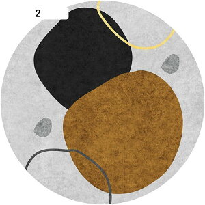 チェアマット ゲーミングチェアマット デスクカーペット 幾何 大型 足元マット オールシーズン プレイマット 円形 椅子用マット 汚れにくい 吸音 洗濯簡単 防ダニ 北欧風 INS風 モダン 屋内