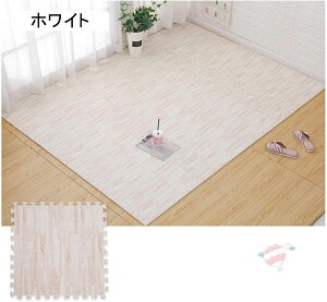 ジョイントマット 木目調 30*30*1.2*6枚 大判 フロアマット 子供 ベビー 赤ちゃん すべりにくい 防音 床暖房対応 サイドパーツ クッション性 リビング 子供部屋 騒音対策 EVA トレー