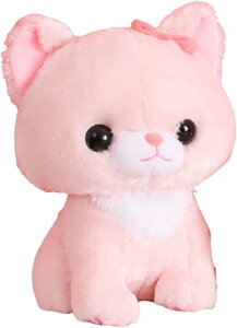ぬいぐるみ ネコ人形 ぬいぐるみ 赤ちゃん抱き枕 愛らしい座り猫の人形 ピンク色のニャースの子供たちはぬいぐるみ 添い寝枕 人気 ギフト 最適なプレゼント やさしい手触り 可愛い