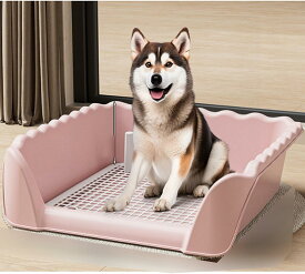 犬用トイレトレー ペット用トイレ トイレトレー 犬 メッシュ 壁付き 犬用トイレ 柱付き 足を乾燥させ 足を挟めません マーキングポール付き 壁プレート付き 飛散防止 しつけ お掃除簡単 トレーニング