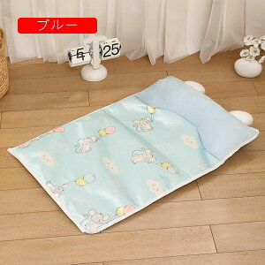 犬 ベッド やんわり おもちゃ付 ペットベッド 猫 ベッド 夏用 クール ペットマット 枕付き 冷感 ペットシート 大型猫 中小型犬用 滑りにくい裏生地 室内 暑さ対策 キャットハウス 小動物 家