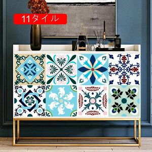 タイルシール 壁紙シール リメイクシート 北欧風 ウォールステッカー 3タイル キッチン 10枚 おしゃれ 剥がせる タイルシート 耐熱 洗面所 防水 防汚 賃貸OK 雰囲気転換 のり付き set2