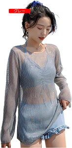 水着 レディース 3点セット ラッシュガード トップス ショートパンツ ビキニ セット タンキニ 体型カバー セパレーツ 透け感 ビーチウェア 肌守り 大きいサイズ おしゃれ 女性 かわいい スポ