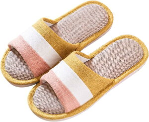 スリッパ 天然綿麻生地 ハウススリッパ 室内履き替え 男性 女性 蒸れない 通気性 防滑 静音軽量 歩きやすい 抗菌衛生 レトロ オシャレ 夏用 春夏用 室内用 家庭用 リゾート 介護 寝室