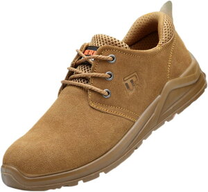 安全靴 本革 レザー レースアップ メンズ 作業靴 スエード セーフティーシューズ 鉄板入り 防刺 建設 製造 ローカット 軽工業 透気性 快適 蒸れない 脱げにくい 歩きやすい 耐摩耗 クッショ