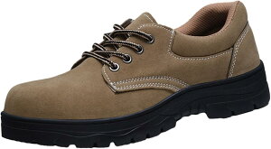 安全靴 セーフティーシューズ メンズ ユニセックス レースアップ 作業靴 スエード つま先保護 刺し傷防止ソール ローカット 滑らない 軽量 柔らかい 工場 製造 春靴 夏靴 秋靴 冬靴