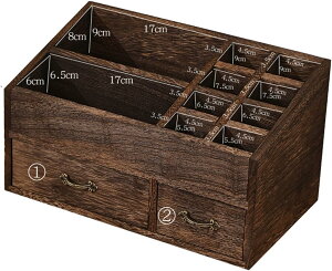 卓上収納ボックス 引き出し 化粧品収納ボックス 木製 リモコンラック 小物入れ マスクケース 大容量 ペン立て 耐久性 整理簡単 引き出し小物入れ おしゃれ ジュエリーボックス 卓上 デスク