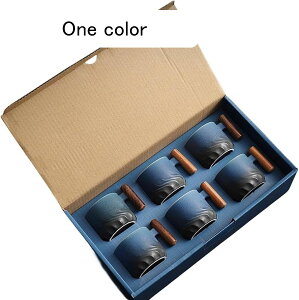 ティーセット 湯呑み コーヒーカップ 6個セット 木取っ手付 陶瓷茶具 おしゃれ 窯変茶器茶碗 来客用 茶器セット 和風急須 セット ティーポット 贈り物にも 高級 陶器 プレゼント