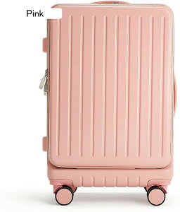 キャリーケース usbポート付き スーツケース カップホルダー付き フロントオープン キャリーバッグ 多機能 前開きスーツケース 頑丈 耐衝撃 超軽量 静音 人気 多収納ポケット おしゃれ かわ