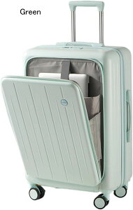 スーツケース前開き キャリーケース フロントオープン キャリーバッグ 機内持込 カップホルダー付き フロントポケット 超軽量 人気 頑丈 ロック搭載 大型 大容量 静音 360度回転 修学出張入