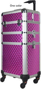 メイクキャリーケース 大容量 業務用化粧ケース キャスター付き 2層 アルミ 大型 キャリー プロ用 仕切り ツール箱 メイクアップ 使用便利 ネイル収納ツールボックス トラベル 旅行 プレゼ