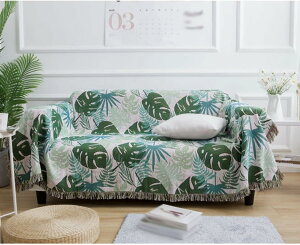 ソファーカバー マルチカバー ブランケット モンステラ柄 防塵 ベッドカバー テーブルクロス 植物 180*300CM 傷防止 フリンジ付き 防汚 洗える 肘付き 肘なし 絨毯 椅子掛け インテリア