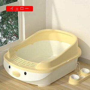 半密閉式 猫用トイレ本体 29*43*14cm 自動 子猫 猫トイレ スコップ付き 大きめ 漏れ防止 臭わない 可愛い 防止 耐久性 砂の飛び散り防止 組み立て不要 猫のトイレ 子猫 小柄な猫用 ネコ