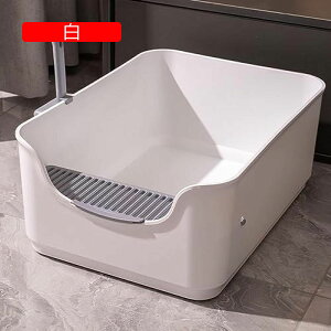 猫用トイレ本体 大きい 猫トイレ 37*50*20cm スコップ付き 大きめ 防止 丸洗い可能 耐久性 砂の飛び散り防止 子猫 小柄な猫用 漏れ防止 臭わない 清潔トイレ 大きい 全年齢猫用
