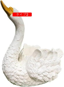 アヒルの彫像 植木鉢 大きい リアルなアヒル ガーデニング オーナメント 置物 アヒル フィギュア ホームデコ 大きい タイプ2 樹脂 F 北欧 あひる アヒルの装飾 ダック アヒル置物オーナメン