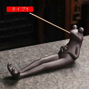 お香立て おしゃれ 横置き 倒流香 置物 F セラミック 陶器 線香皿 線香・香炉皿 寝かせる線香炉 茶道用品 インテリア 置物 香炉ホルダー インテリア装飾品 タイプ2 雑貨 手造り香炉 和風 綺麗