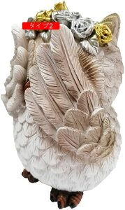 ふくろう 置物 かわいい 見ざる言わざる聞かざる 置物 綺麗な置物 おもしろい置物 可愛い置物 フクロウ 雑貨 小さいサイズ タイプ 庭に置く動物の置物 屋外の彫刻の装飾 記念品 F アンティ