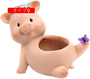 ガーデンオーナメント 小物 雑貨 庭の置物 園芸装飾 観葉植物ポット タイプ6 ミニ植物適用 動物型 癒し サボテン鉢 陶器鉢 多肉植木鉢 サボテンポット 庭オブジェ ガーデンオブジェ F 置物ガ
