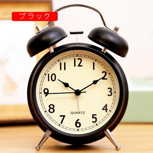 置き時計 時計 ナイトライト 目覚まし時計 おしゃれ アンティーク調 卓上時計 黒 インテリア かわいい 静音 コンパクト 置物 卓上インテリア ヴィンテージ ベッドサイド用 テーブル用 子供