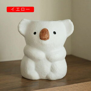 2点セット コアラ F 花瓶 白 雑貨 グッズ 北欧 一輪挿し かわいい 可愛い お洒落 おしゃれ おもしろ アニマル にゃんこ コアラ フラワーベース 置物 コアラグッズ インテリア アニマル 陶器