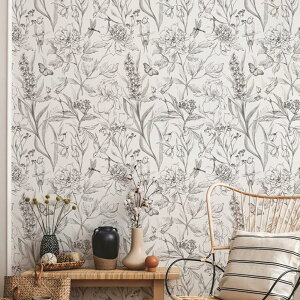 リメイクシート カラフル花柄 壁紙シール カッティングシート 剥がせる クロス ウォールステッカー ふすま紙 防水 のり付 張り替え 補修 44cm*1.5m 模様替え かわいい キッチン 玄関 リビ