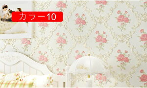 壁紙 はがせる 壁紙 カラー23 補修 レトロ 花柄 0.53*9m おしゃれ壁紙 クロス 防水リメイクシート DIY 賃貸OK 装飾用 キャビネット モダン スタイリッシュ デザイン 3D効果 ボタ
