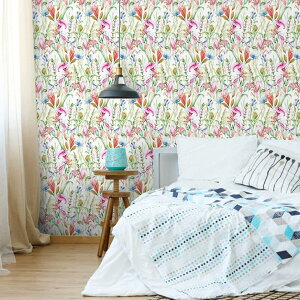 ウォールステッカー 花 北欧 おしゃれ 植物 カフェ モダン フラワー ウォールシート 壁紙シール 風景 ドア 薔薇 緑 花びら 45cm*3m 花柄 木 窓 北欧 はがせる 葉 和風 観葉植物 大き