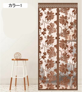 玄関網戸 カーテン網戸 アミ戸カーテン 100*210cm 蚊帳カーテン マグネット式 磁石 おしゃれ フロッキング 刺? 防虫対策 虫よけ 蚊取り エコ 毛玉出にくい 静電気防止 パーテーション の