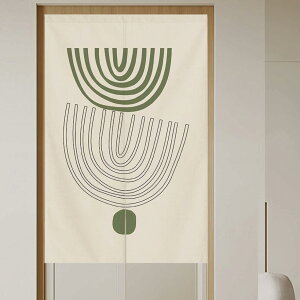 のれん シンプル ナチュラル 間仕切り カーテン 店舗用 家庭用 ナチュラル 和風暖簾 目隠し A70*150 半間のれん レトロ 幾何模様 洋室 和室 カラー 部屋仕切り キッチン 玄関 ドア 階段