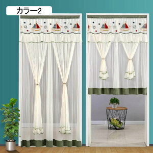 小窓用 カフェカーテン レース 半遮光 北欧 おしゃれ かわいい 模様替え 新生活 カラー かーてん のれん レース ショート丈 キッチン トイレ 95*200 小窓 階段 ドアカーテン ロング丈 暖