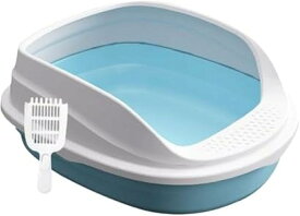 側面が高い猫用トイレ、トイレ、掃除が簡単、ウサギ、中型猫、ハムスター用のトイレ