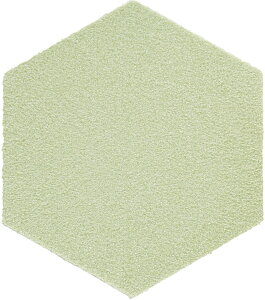 ハニカム タイルラグ【カラー:ライトグリーン】六角形 タイルカーペット【同色4枚セット】【サイズ:43cm×50cm】防炎品 防ダニ加工 すべり止め加工防汚加工 消臭機能 丸洗いOK 日本製クリ