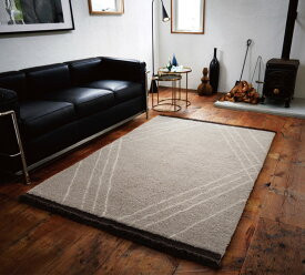 グレー モロッカン ラグ【サイズ：約140cm×200cm】日本製防ダニ加工 床暖対応・ホットカーペット対応カーペット 絨毯(じゅうたん) フックドラグ