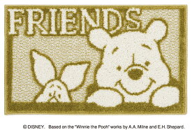 くまのプーさん フレンズ マット【サイズ：約45cm×75cm】【日本製】Disney/POOH/Friends MAT【DMP-106D】防滑 床暖対応 ウォッシャブルディズニー キャラクター くまのプーさんのマット