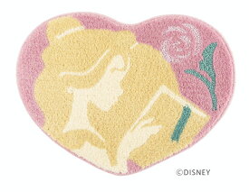 ディスニー プリンセス ハート マットサイズ：55cm×75cm ハート型マットDisney PRINCESS/heart MAT【日本製】ウォッシャブル 洗濯機洗い対応 防ダニ加工 滑り止め加工玄関マット アクセントマット フットマット フロアマット