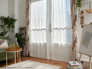 �s�[�i�b�c �W�[�N���t�{�C�� ���[�X�J�[�e���y�T�C�Y�F��100cm×��176cm�z�y2���g�z���{��Peanuts G clef voile curtain�X�k�[�s�[�ƃE�b�h�X�g�b�N�̃J�[�e���E�H�b�V���u�� �V�A�[�J�[�e�� �����J