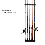 送料無料【垂直6本用】長さ 34.5cm ロッドホルダー ネジ 6本 プラグ 6本付 ボートラックホルダー 壁掛け …