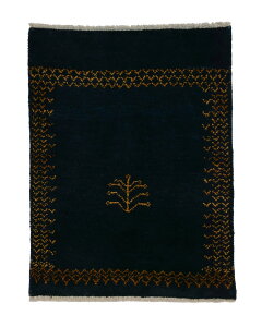 ペルシャギャッベ 約60cm x 79cm 玄関マット ベージュ ウール 羊毛 天然 ふかふか モコモコ 厚手 現品限り ギャべ ラクダ 生命の樹 床暖房対応 ホットカーペット対応 オールシーズン 一年中 春