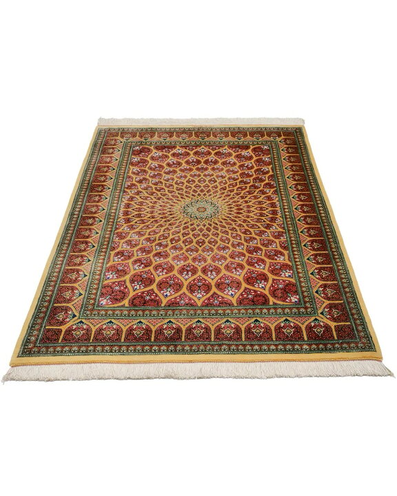 楽天市場】ペルシャ絨毯 クム産 ムサビ工房 シルク 約98cm x 148cm 