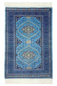 パキスタン絨毯 ファインクオリティ　約61cm x 90cm　