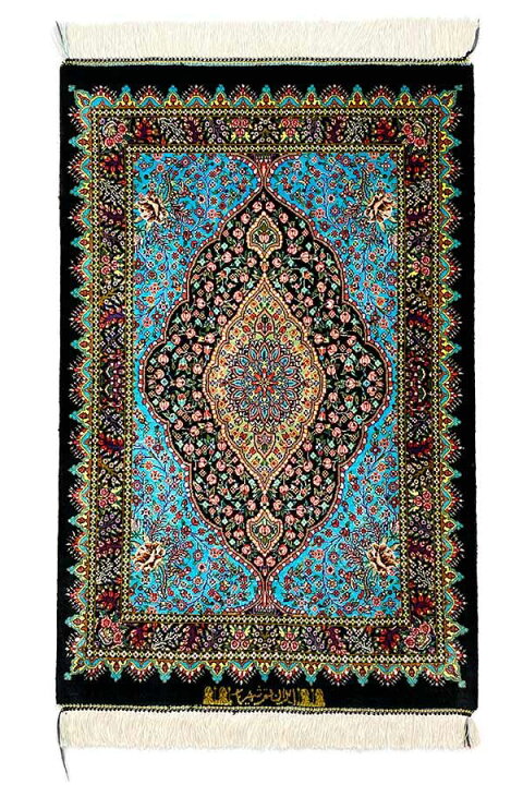 楽天市場】ペルシャ絨毯 クム シルク 約50cm x 75cm 玄関マットサイズ 