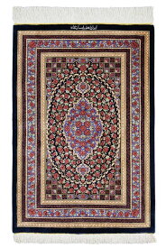 ペルシャ絨毯 シルク クム産 約61cm x 92cm