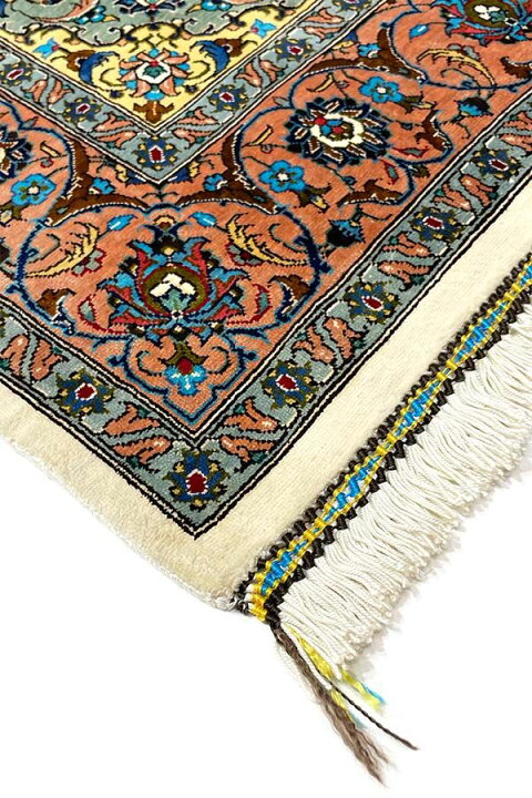 楽天市場】ペルシャ絨毯 クム産 レザイ工房 シルク 約78cm x 120cm 