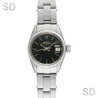 【無金利60回ローン】ROLEX ロレックス パーペチュアルデイト 6519 ブラック/ミラーダイヤル レディース …