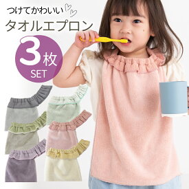 タオル スタイ タオルエプロン おりこうタオル タオルスタイ 3枚 キッズ ベビー お食事エプロン ビブ よだれかけ タオル エプロン たおるえぷろん 送料無料 (ネコポス) 保育園 幼稚園 お食事エプロン スタイ セット 入園